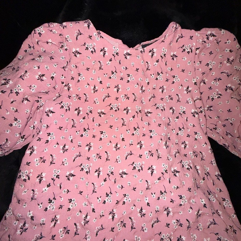 Elegant Floral Pink Blouse